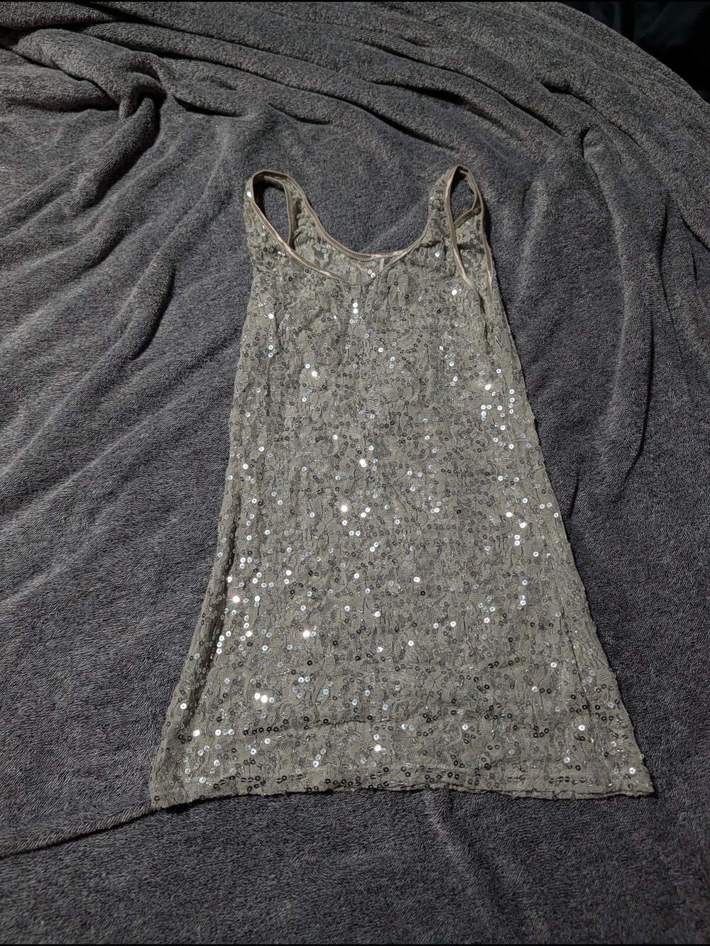 BKE Grey Sequin Camisole